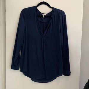 All silk navy Joie blouse